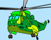 Dibuix Helicòpter al rescat  pintat per santi