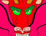 Dibuix Cap de drac pintat per abraham