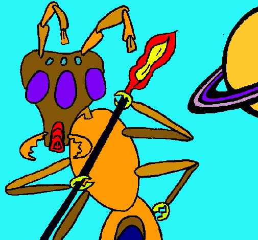 Dibuix Formiga alienigena pintat per silvia 34