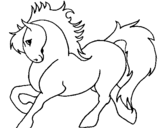 Dibuix Cavall robust  pintat per marieta