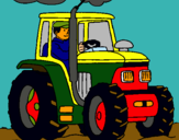 Dibuix Tractor en funcionament  pintat per FERRAN H