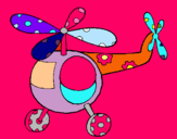 Dibuix Helicòpter adornat  pintat per aitana  tato   soler