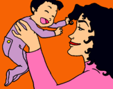 Dibuix Mare amb la seva nadó pintat per Júlia