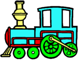 Dibuix Tren pintat per oriol