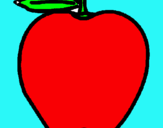 Dibuix poma pintat per POL