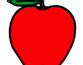 Dibuix poma pintat per Vinyet
