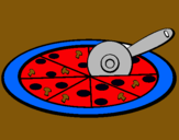 Dibuix Pizza pintat per claudia