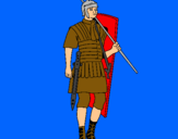 Dibuix Soldat romà  pintat per 555