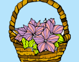 Dibuix Cistell amb flors 2 pintat per NÚRIA  26