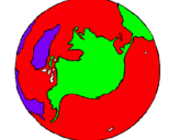 Dibuix Planeta Terra pintat per wilquin