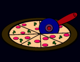 Dibuix Pizza pintat per alejandro