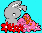 Dibuix Conillet de Pasqua pintat per HANA MONTANA
