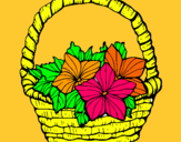 Dibuix Cistell amb flors 2 pintat per LAIA