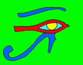 Dibuix Ull Horus pintat per marcel  setó