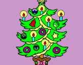 Dibuix Arbre de Nadal amb espelmes pintat per 3333                     