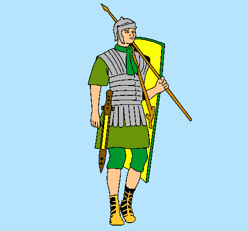 Dibuix Soldat romà  pintat per arnau  c