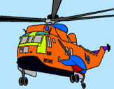 Dibuix Helicòpter al rescat  pintat per jordi i marc puig