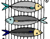 Dibuix Peix a la brasa pintat per Peix fregit