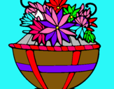 Dibuix Cistell de flors 11 pintat per Xenia
