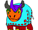 Dibuix Rinoceront  pintat per ELOI TUBAU