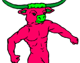 Dibuix Cap de búfal pintat per y5e