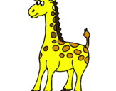Dibuix Girafa pintat per bocque