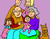 Dibuix Família pintat per karla