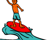 Dibuix Surfista pintat per Arnau