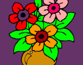 Dibuix Gerro de flors pintat per jana