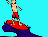 Dibuix Surfista pintat per SUPER - MAN