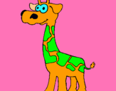 Dibuix Girafa pintat per genis