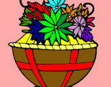 Dibuix Cistell de flors 11 pintat per jordi marc