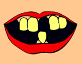 Dibuix Boca i dents pintat per Lauri