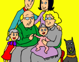 Dibuix Família pintat per mariia i khristina