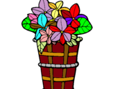 Dibuix Cistell amb flors 3 pintat per ivet