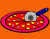Dibuix Pizza pintat per ariadna