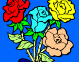Dibuix Ram de roses pintat per amina lajaate