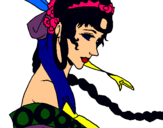 Dibuix Princesa xinesa pintat per JUDITH