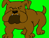 Dibuix Gos bulldog pintat per joel