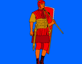 Dibuix Soldat romà  pintat per GAT