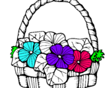 Dibuix Cistell amb flors 6 pintat per nuriakarla