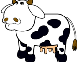 Dibuix Vaca pensativa pintat per carla