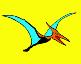 Dibuix Pterodàctil pintat per Izan Garcia