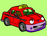 Dibuix Herbie taxista pintat per NUNA FONT