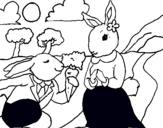 Dibuix Conills pintat per roger