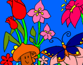 Dibuix Fauna i flora pintat per jasmin