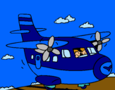 Dibuix Avió enrailarant pintat per JOEL