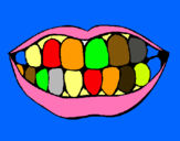 Dibuix Boca i dents pintat per iraitz