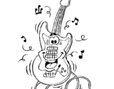 Dibuix Guitarra elèctrica pintat per noelia 7