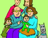 Dibuix Família pintat per la familia
